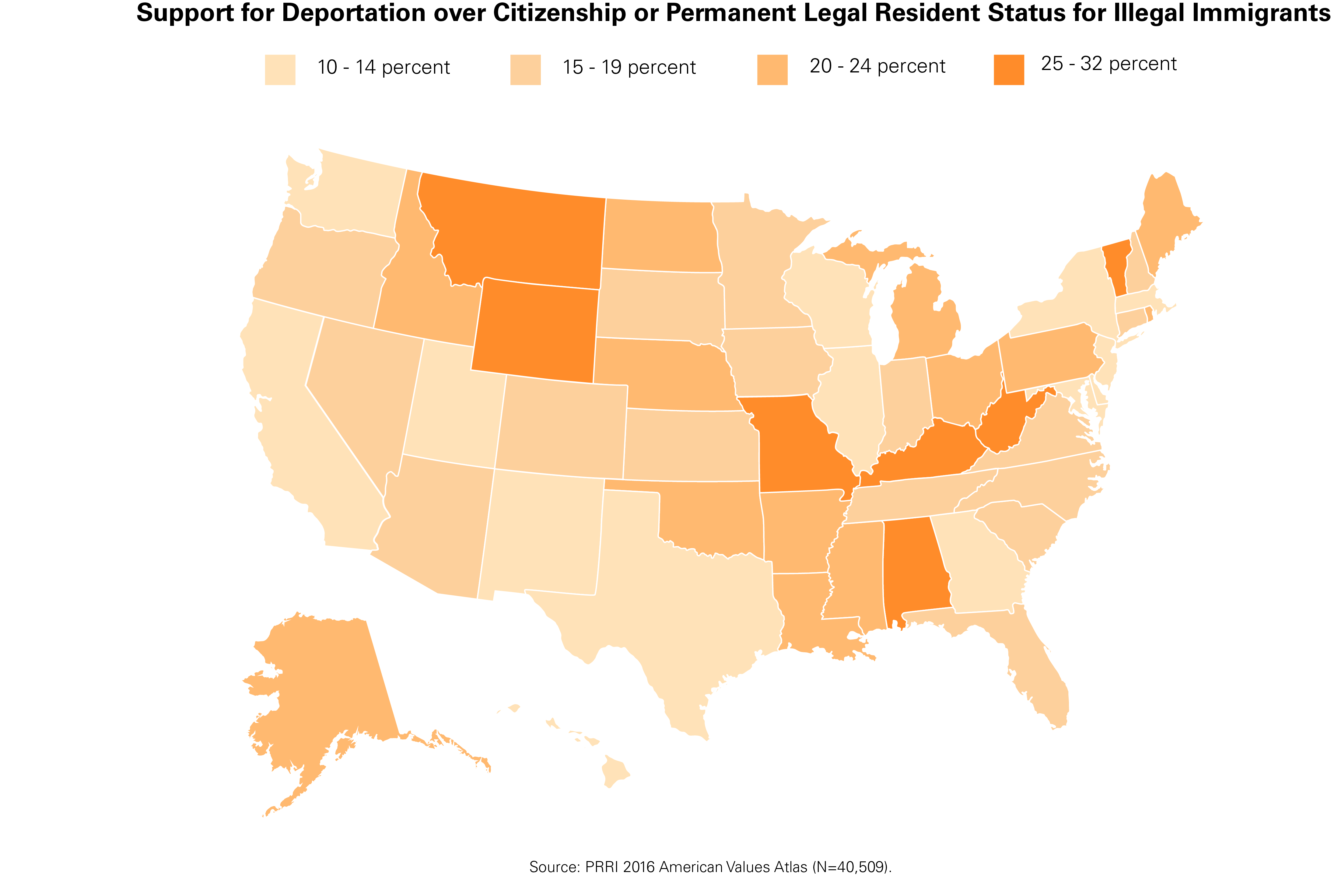 PRRI Deportation Heat Map